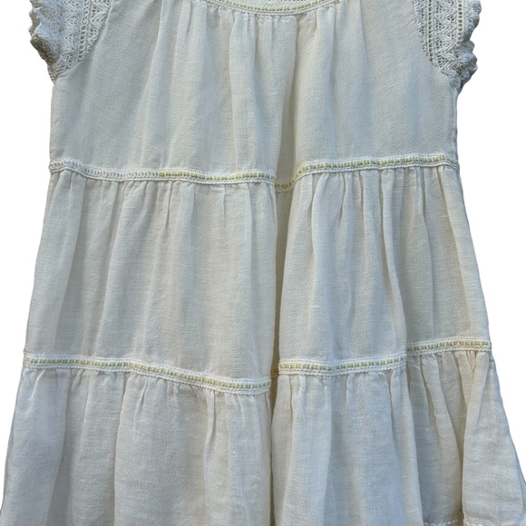 Free People Ivory Linen Crochet Bohemian Tribal Tank Top  -  XS - Picture 11 of 14